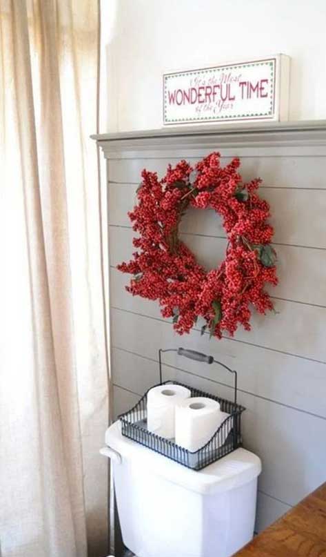 Voici 9 idées pour décorer la salle de bain à Noël 
