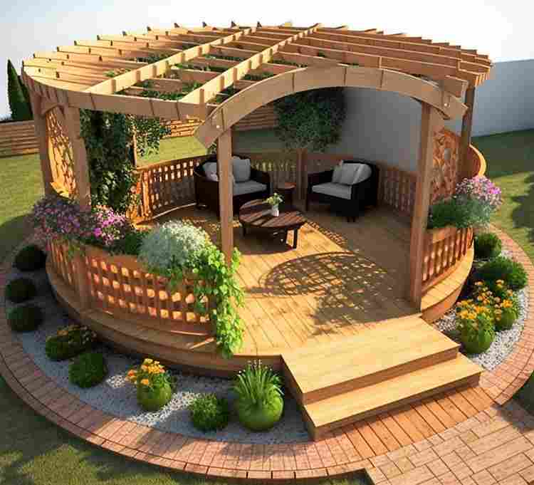 Les plus beaux designs de pergolas en bois avec terrasse