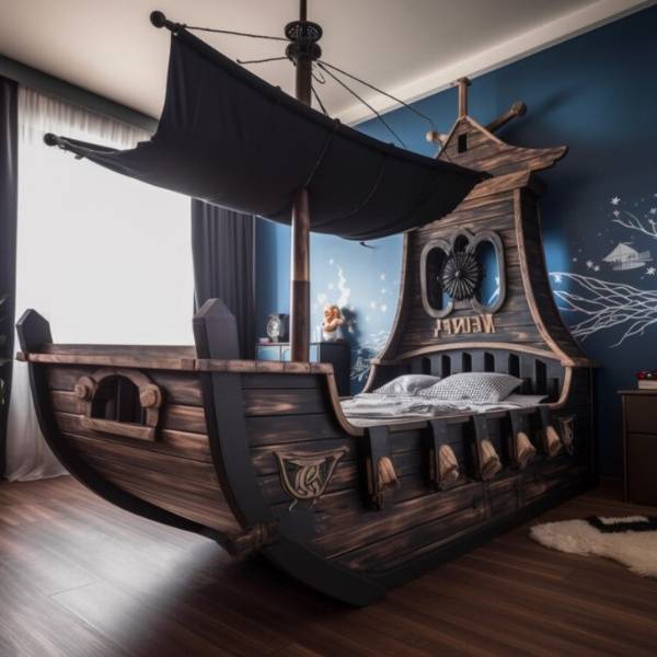 Ces lits de pirates font entrer la haute mer dans la chambre de votre enfant.
