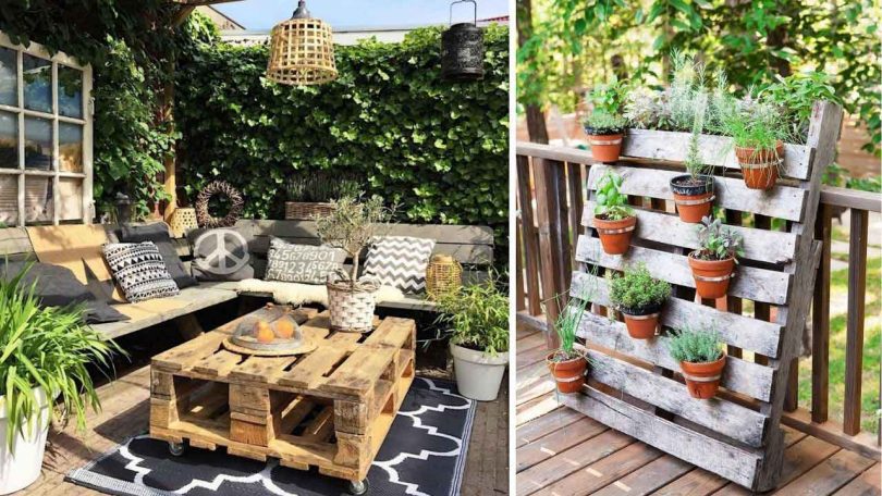 10 idées d'aménagements en bois de palette pour le jardin