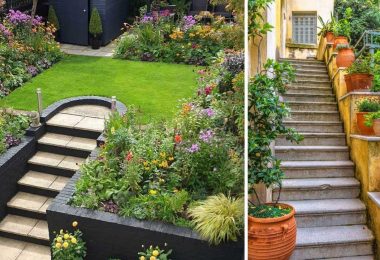 Comment fleurir un escalier de jardin ??