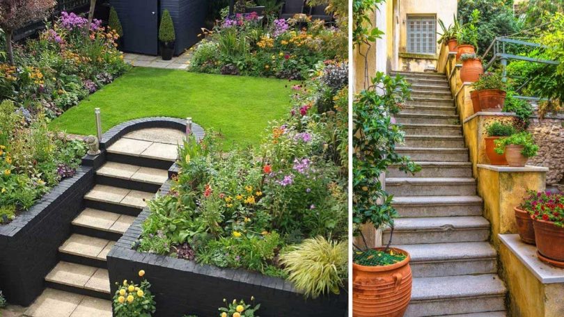 Comment fleurir un escalier de jardin ??