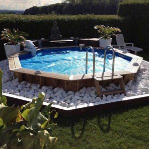 Petite piscine pour petit jardin en bois