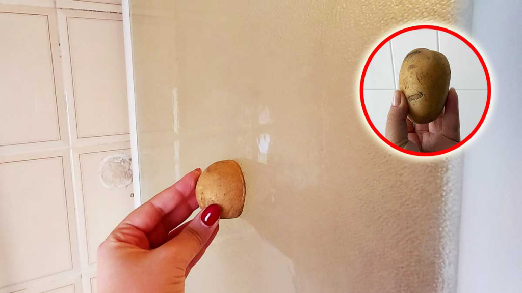 Comment polir votre douche avec juste une pomme de terre !
