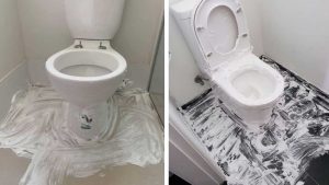 Voici comment nettoyer les toilettes avec de la mousse à raser ?