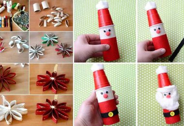 12 décorations de Noël à faire avec des rouleaux de papier toilette