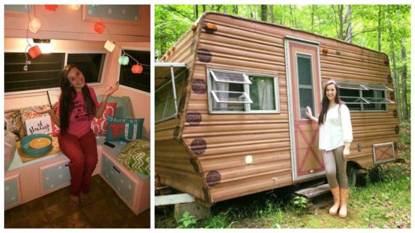 Une jeune fille de 14 ans transforme un vieux camping-car en un endroit merveilleux.