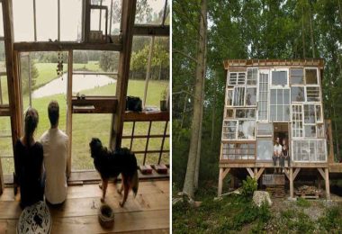 Ce couple a construit une maison avec des cadres de fenêtre