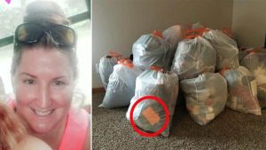Une mère en colère met les affaires de ses filles paresseuses dans des sacs poubelles et leur demande de les racheter