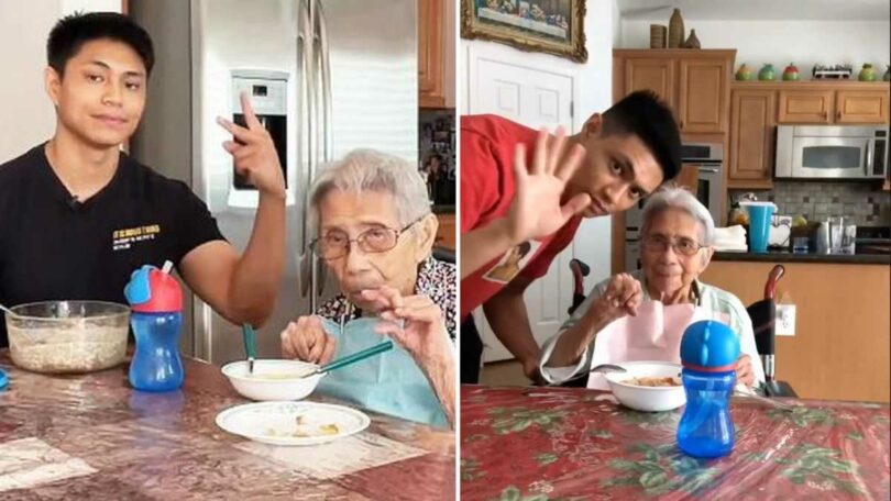 Pour éviter qu'elle ne soit placée en maison de retraite, un petit-fils s'occupe de sa grand-mère âgée de 96 ans.