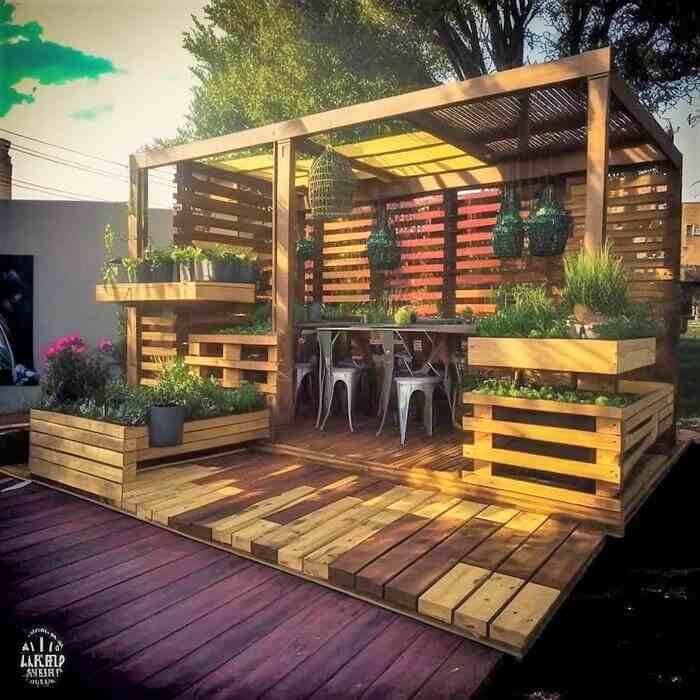 Idées originales pour les terrasses de jardin en bois