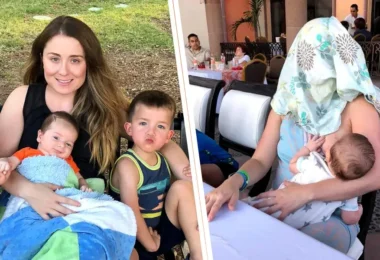 Une mère allaite son bébé dans un restaurant et un inconnu lui demande de se couvrir