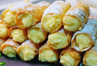 Recette de délicieux cigares à la crème pâtissière, sans sucre, sans lait, sans gluten et qui rend fou les gourmands