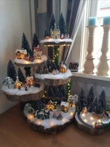 Fabriquer son propre village de Noël miniature pour une décoration de rêve pendant les fêtes