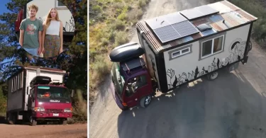 Un jeune couple transforme et aménage un vieux camion en petite maison roulante