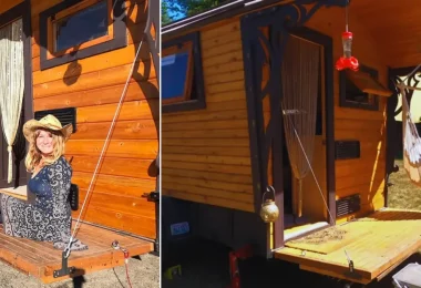 Une femme de 54 ans construit sa propre maison sur remorque pour moins de 15 000 €